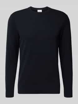 Profuomo Gebreide pullover van wolmix met ronde hals