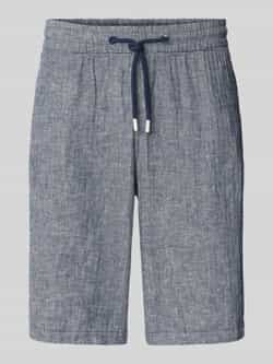 Blend Regular fit korte linnen broek met tunnelkoord model 'MORGAN'