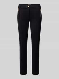 Christian Berg Woman Slim fit stoffen broek met paspelzakken