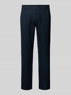 Marc O'Polo Tapered linnen broek met bandplooi model 'OSBY JOGGER'
