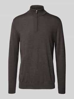Profuomo Wollen pullover met schipperskraag