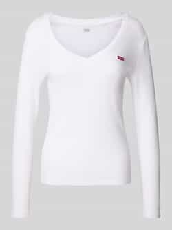 Levi's Shirt met lange mouwen en labelstitching en V-hals