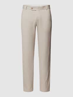 ATELIER TORINO Slim fit stoffen broek met persplooien