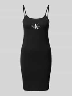 Calvin Klein Jeans Knielange jurk met labelprint model 'Milano'