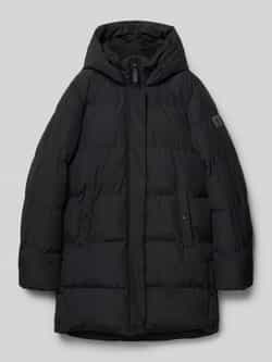 Garcia Regular fit winterjack in doorgestikte look met logo-applicatie
