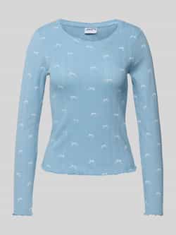 Jake*s Casual Pyjamabovendeel met ajourpatroon