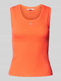 TOMMY JEANS Dames Tops & T-shirts Tjw Essential Rib Tank Ext Oranje