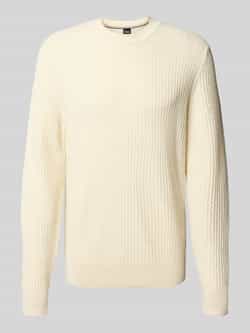Boss Regular fit gebreide pullover van zuiver katoen