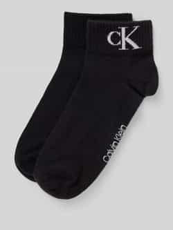 Calvin Klein Jeans Korte sokken CKJ WOMEN QUARTER 2P MONOGRAM (2 paar 2 paar)