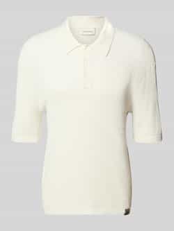 Calvin Klein Jeans Slim fit poloshirt in gebreide look