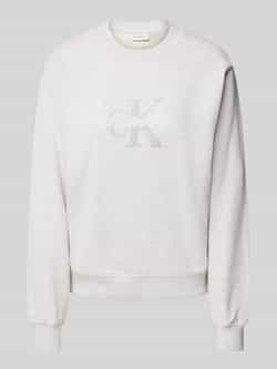 CALVIN KLEIN Dames Truien & Vesten Chenille Monologo Crewneck Grijs