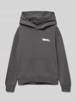 JACK & JONES JUNIOR hoodie JORVERMONT met backprint donkergrijs
