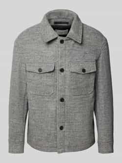 Selected Homme Regular fit wollen jack met platte kraag model 'MITCH'
