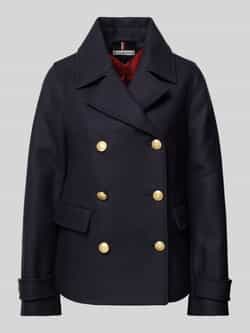 TOMMY HILFIGER Dames Jassen Wool Blend Db Peacoat Donkerblauw