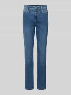 Christian Berg Woman Slim fit jeans met riemlussen