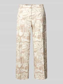 BRAX Straight leg linnen broek met verkort model