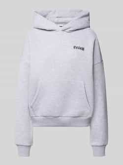 Review Oversized hoodie met labelprint