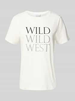Comma T-shirt met statementprint