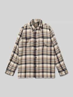 S.Oliver RED LABEL Regular fit flanellen overhemd van een mix van katoen en viscose