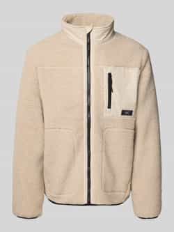 Tom Tailor Denim Regular fit jack van teddybont met opstaande kraag