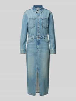 Jake*s Casual Jeansjurk met opgestikte borstzakken
