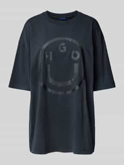 Hugo Blue Oversized T-shirt van puur katoen