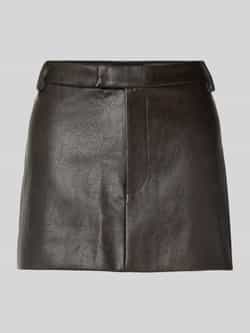 Bardot Minirok in leerlook model 'MAIKA'