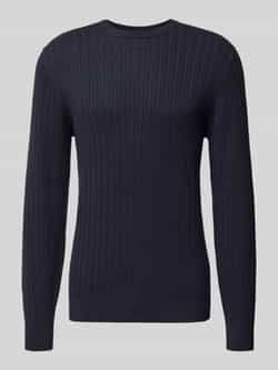 Christian Berg Men Gebreide pullover met ribboorden