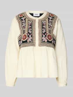 Bash Regular fit blouse met gebloemde stitching model 'Alec'