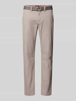 MCNEAL Slim fit stoffen broek met riem