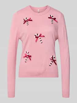 Only Regular fit kersttrui met paillettenmotief model ''XMAS SHINE'