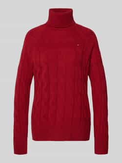 Tommy Hilfiger Relaxed fit coltrui van zuivere wol