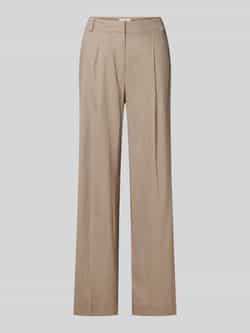 MbyM Wide leg linnen broek met bandplooien model 'Cristiana'