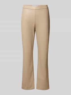 RAFFAELLO ROSSI Flared bootcut broek in leerlook model 'MACY'