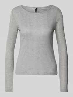 Vero Moda Slim fit shirt met lange mouwen en fijn ajourpatroon