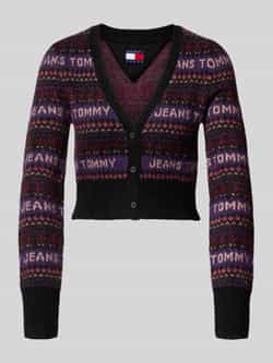 Tommy Jeans Slim fit gebreid jack met wol model 'FAIRISLE'