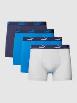 Puma Boxershort met elastische band met label in een set van 4 stuks