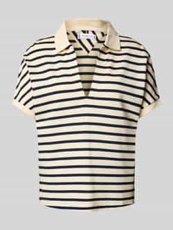 Tommy Hilfiger Poloshirt LYOCELL OPEN-NK RELAXED POLO SS met streepjespatroon met zijsplitten