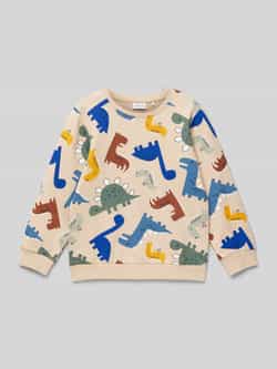 NAME IT MINI sweater NMMNENNO met paisleyprint zand groen bruin