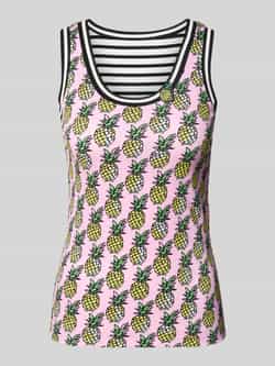 Marc Cain Top in riblook met ronde hals