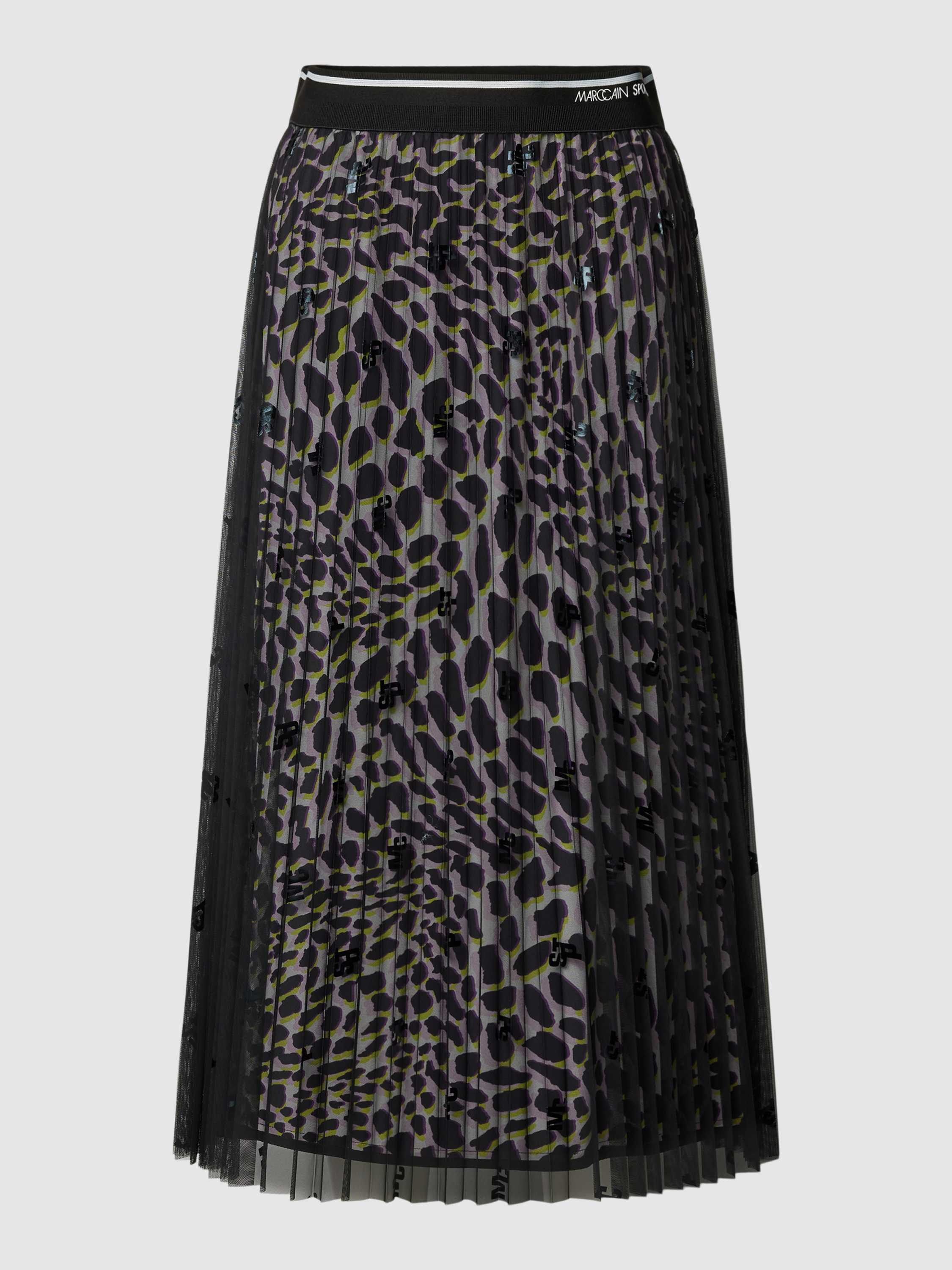 Marc Cain Midirok met label- en dierenprint