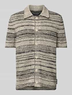 Marc O'Polo Regular fit gebreid jack van katoenmix in pololook