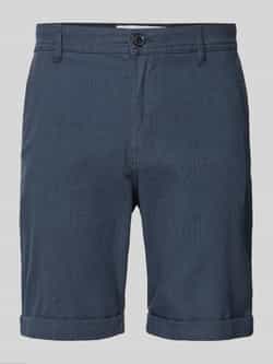 Selected Homme Slim fit korte broek met structuurmotief model 'LUTON'
