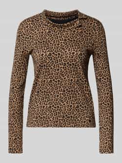 Marc Cain Shirt met lange mouwen en opstaande kraag