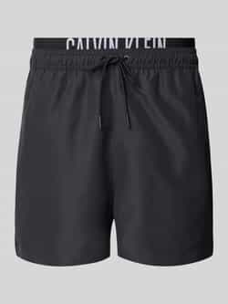 Calvin Klein Jeans Zwembroek Double Waistband Swim Shorts Black