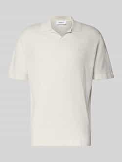 Les Deux Regular fit poloshirt van een mix van linnen en katoen model 'Emmanuel'