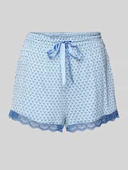 CCDK Copenhagen Relaxed fit korte pyjamabroek met kant model 'Kaitlyn'