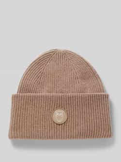 Knowledge Cotton Apparel Muts van wol met labelpatch