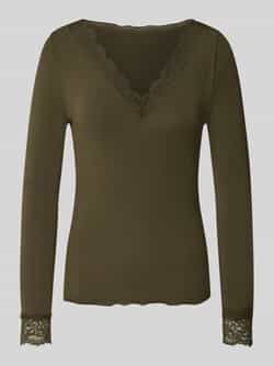 Vero Moda Slim fit shirt met lange mouwen van modalmix met wol model 'SKYE'