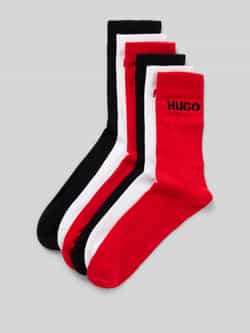 HUGO Sokken met labelstitching in een set van 6 paar